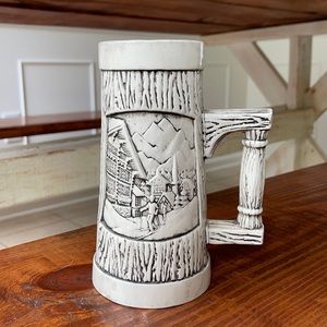 Mountain Ceramic Ski Slope Stein